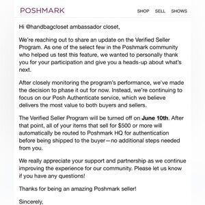 Attn Customers:  Fast Track Shipping Phased Out Coach Kate Spade